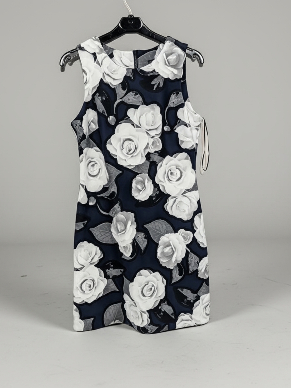 Just...Taylor Navy Mini Size 6 Dress with White Floral Print